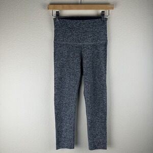 Beyond Yoga Leggings Womens Small Heather Grey Cropped Pull On Stretch Athletic